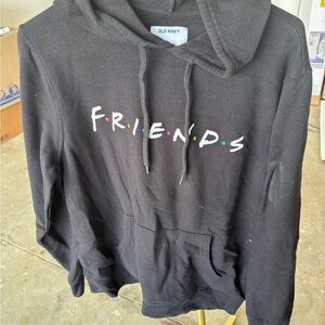 Old Navy Black Hoodie with Friends Graphic
